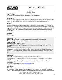 Ball of Yarn Activity Guide