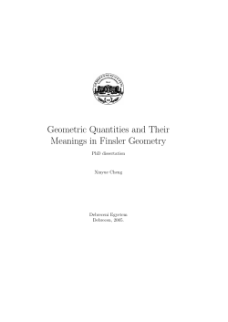 Geometric Quantities and Their Meanings in Finsler Geometry