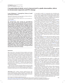 Curcumin-induced mitotic arrest is characterized