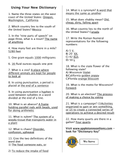The Dictionary Key - Appleton Noon Lions