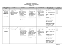 Spanish III curriculum map