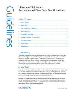 LANscape&reg; Solutions Recommended Fiber Optic Test - Accu-Tech