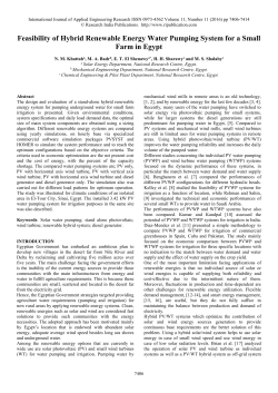 Feasibility of Hybrid Renewable Energy Water Pumping System for