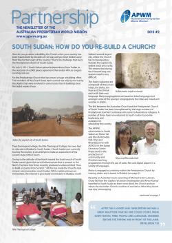 Partnership March 2013 - Australian Presbyterian World Mission
