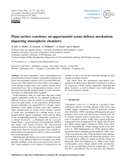 Plant surface reactions: an opportunistic ozone defence mechanism
