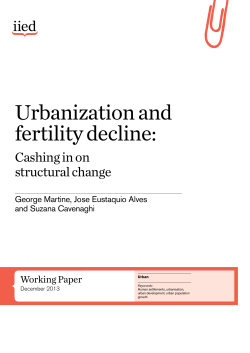 Urbanization and fertility decline - iied iied