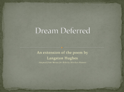 A Dream Deferred