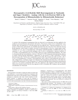 Deoxygenative [1,2]-Hydride Shift Rearrangements in Nucleoside