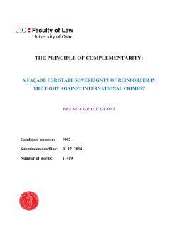 THE PRINCIPLE OF COMPLEMENTARITY: