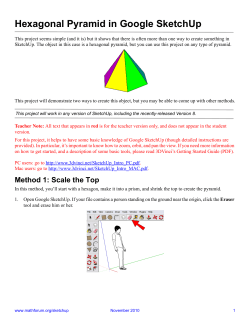 Hexagonal Pyramid in Google SketchUp