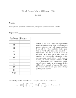 Previous Final Exam