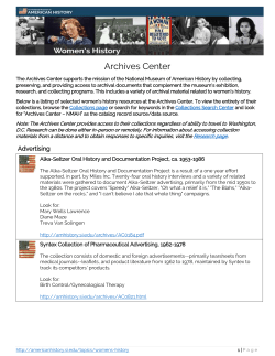 Archives Center - National Museum of American History