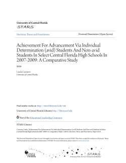 Achievement For Advancement Via Individual Determination (avid