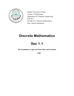 Discrete Mathematics Sec 1.1