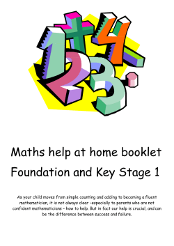 Cross Farm Infants Maths at home booklet