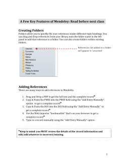Read before next class - Ithaca College Library