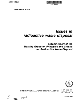 Issues in radioactive waste disposal