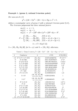Example 1. (genus 2, rational 5-torsion point) For non