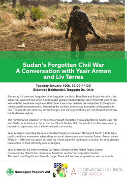 Sudan`s Forgotten Civil War A Conversation with