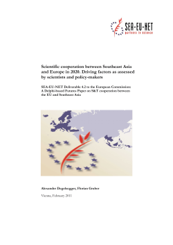Scientific cooperation between Southeast Asia and Europe in 2020