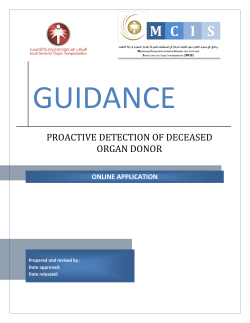 PROACTIVE DETECTION OF DECEASED ORGAN DONOR