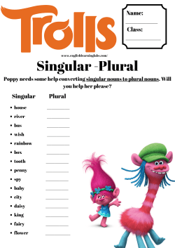 Singular Plural Name - English Learning Lab