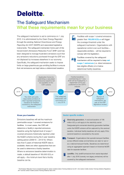 The Safeguard Mechanism What these requirements