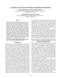 Associative and Categorical Priming in Recognition of