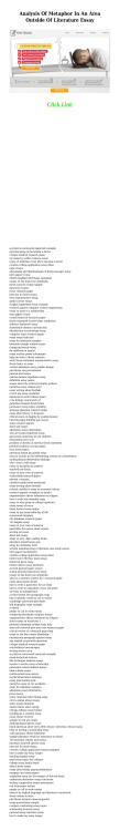 Analysis Of Metaphor In An Area Outside Of Literature Essay