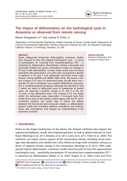 The impact of deforestation on the hydrological cycle in Amazonia