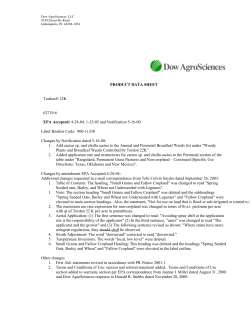PRODUCT DATA SHEET Tordon&reg; 22K 62719