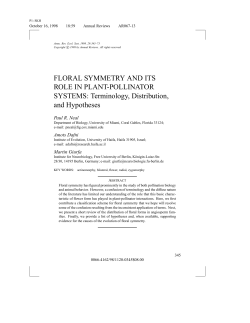 FLORAL SYMMETRY AND ITS ROLE IN PLANT