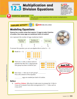 Multiply Divide Equations
