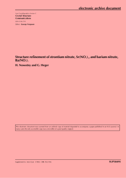 Structure refinement of strontium nitrate, Sr (NO3) 2, and barium