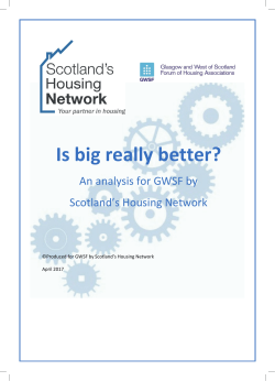 Is big really better? GWSF report on housing association