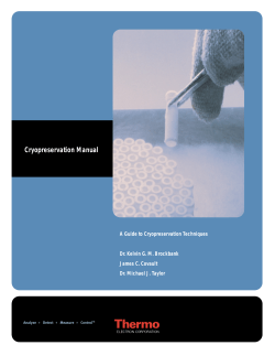Cryopreservation Manual