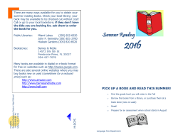 2016 Summer Reading List