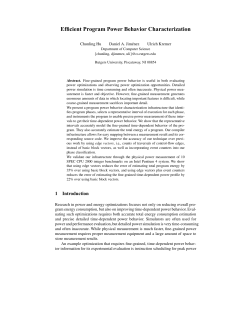 Efficient Program Power Behavior