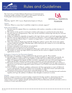 Rules and Guidelines - University of South Alabama