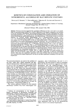 kinetics of conjugation and oxidation of nitrobenzyl