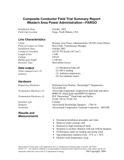 Composite Conductor Field Trial Summary Report: Western
