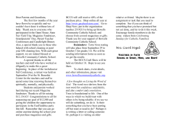 Dear Parents and Guardians, The first few months of the year have