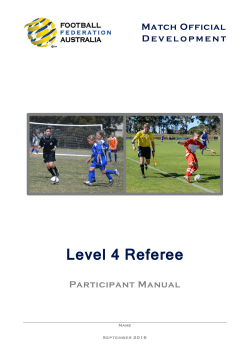 Level 4 Referee - Football Federation Australia