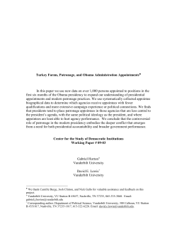 The Politics of Patronage