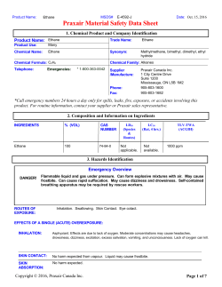 Ethane MSDS E-4592 2016
