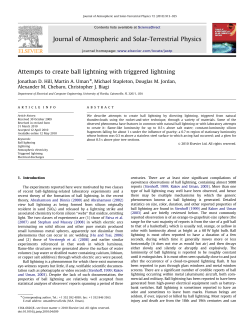 Attempts to create ball lightning with triggered lightning