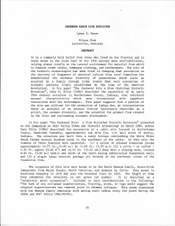 Lynne S. Renau Filson Club Louisville, Kentucky It is a commonly