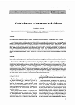 Coastal sedimentary environments and sea-level changes
