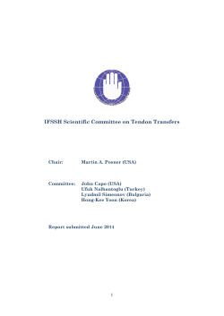 IFSSH Scientific Committee on Tendon Transfers