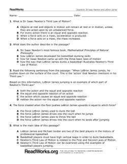 1. What is Sir Isaac Newton`s Third Law of Motion?